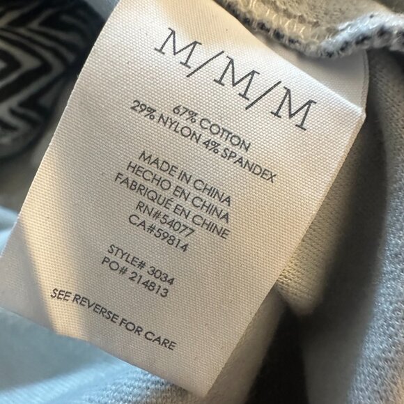 Cabi Jacket Style #3034 Womens M  Gray White Zig Zag Zebra Ponte Knit Pockets - Picture 6 of 6